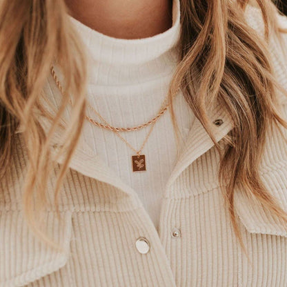 Naomi Gold Filled Rope Necklace layered