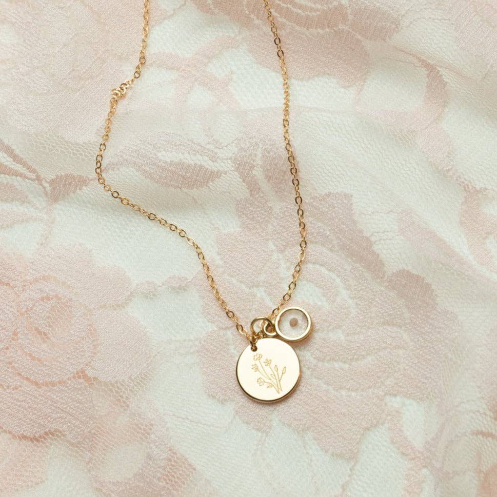 Wildflower Necklace with Mustard Seed