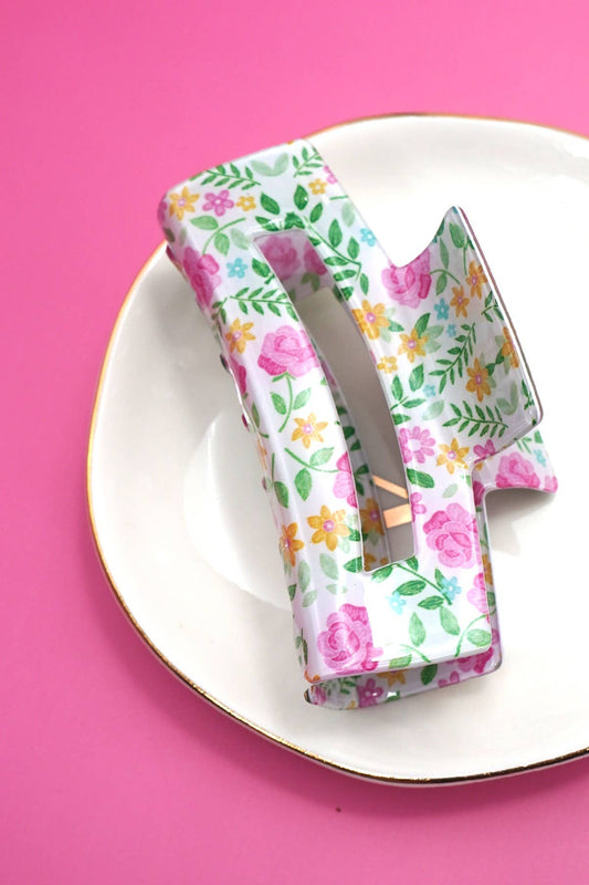 Floral Claw Clips