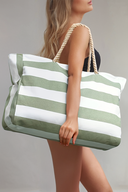 Striped Large Tote Bag