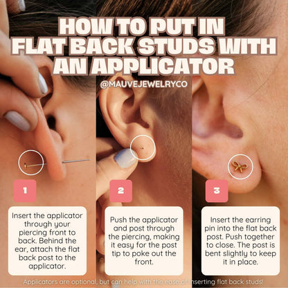 Bow Flat Back Studs