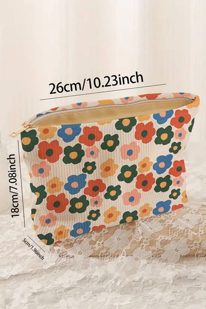 Chic Ribbed Cosmetic Bag