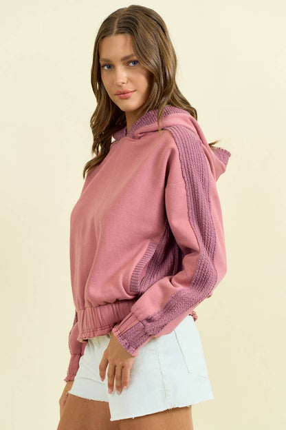 Mix Media Block Sweatshirt