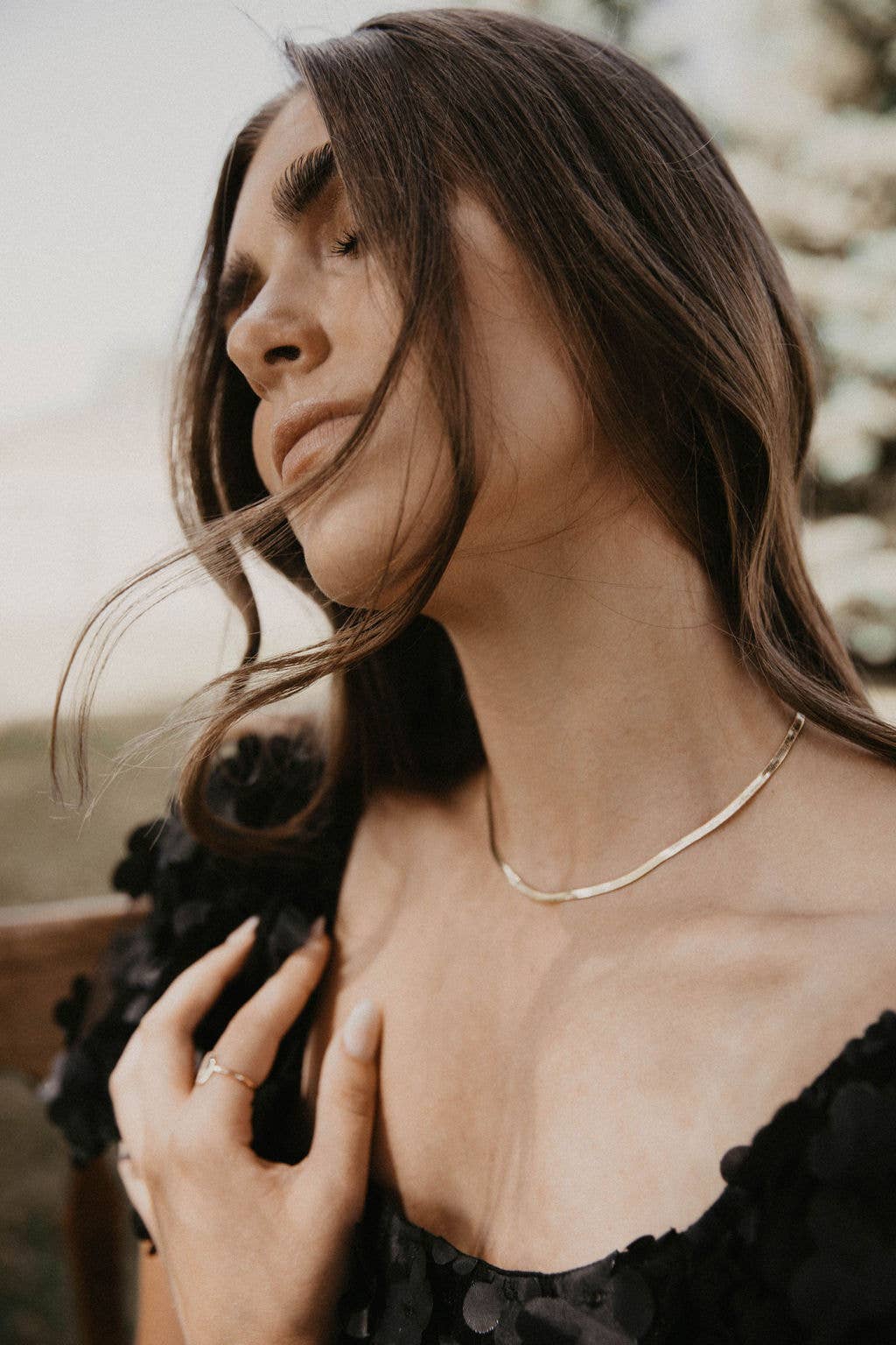Jade Herringbone Necklace