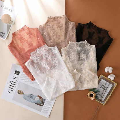 Floral Lace Sheer Mesh Top