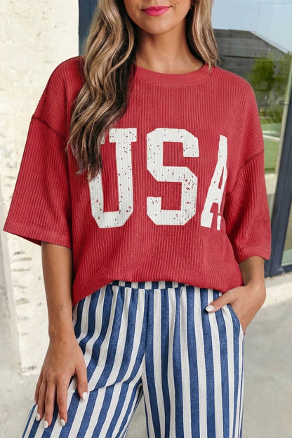 USA Half Sleeve Top