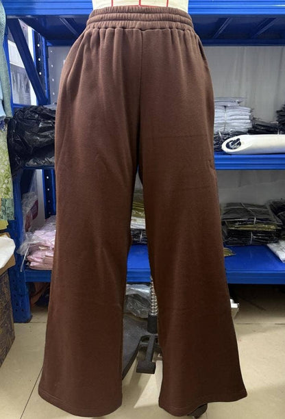 Drawstring Wide Leg Sweatpants