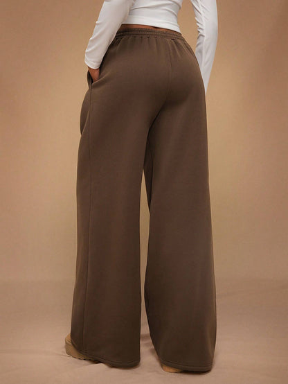 Drawstring Wide Leg Sweatpants