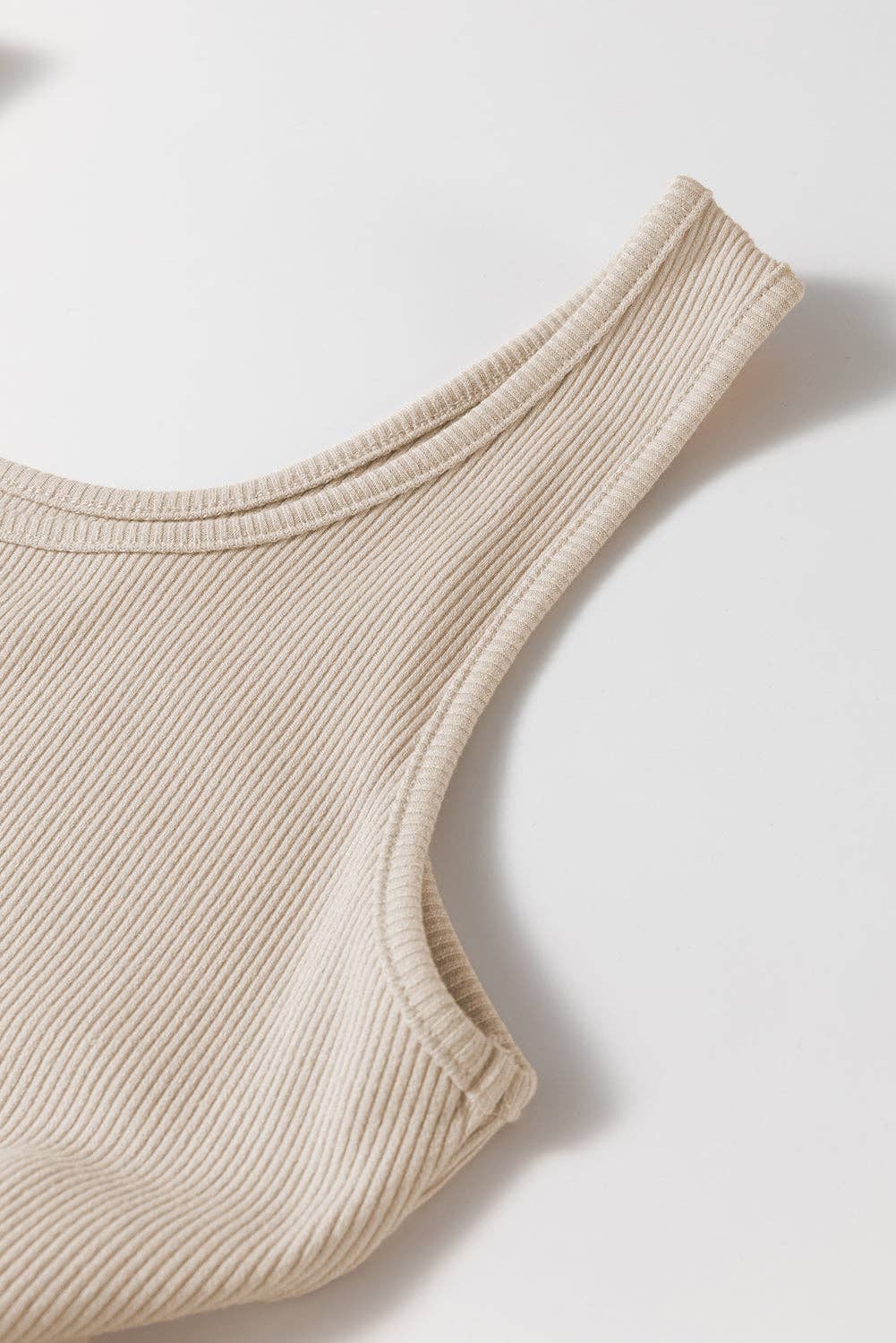 Scoop Neck Ribbed Pleated Dress