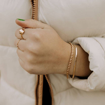 Naomi Gold Filled Rope Bracelet layered