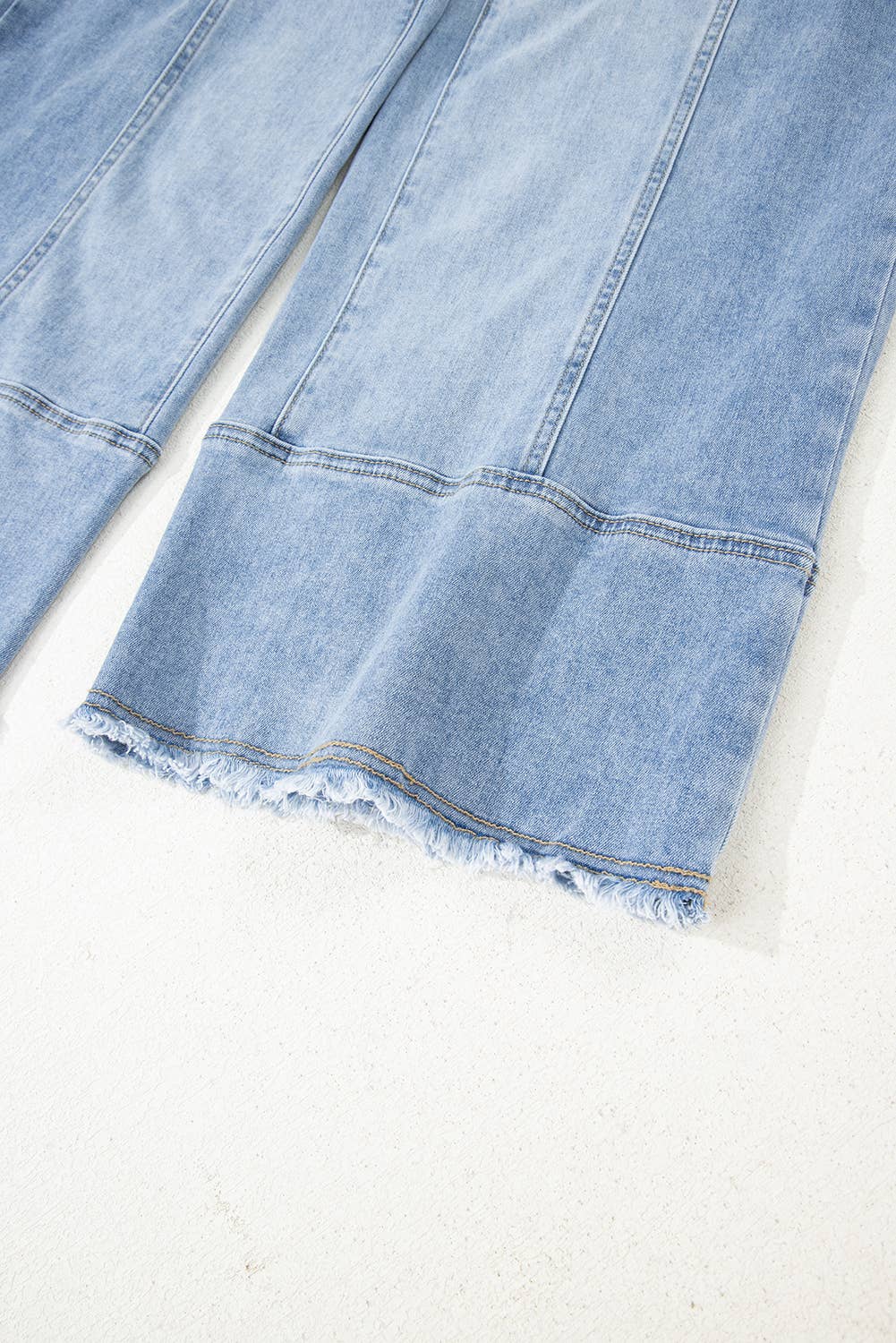 Drawstring Raw Hem Denim Pants