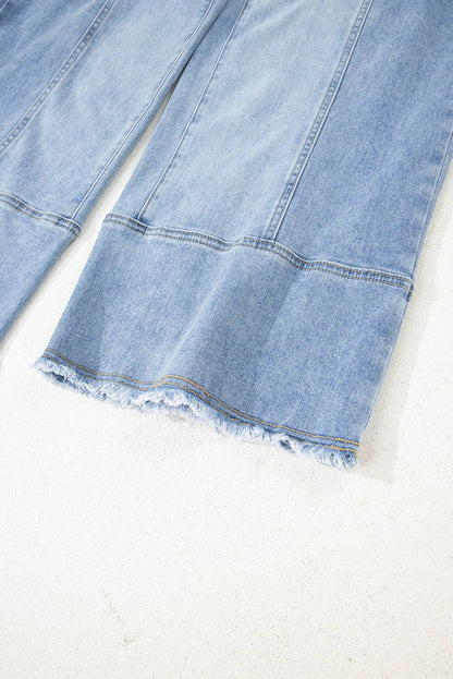 Drawstring Raw Hem Denim Pants