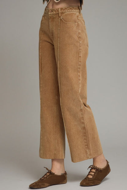 Front Seam Colored Denim