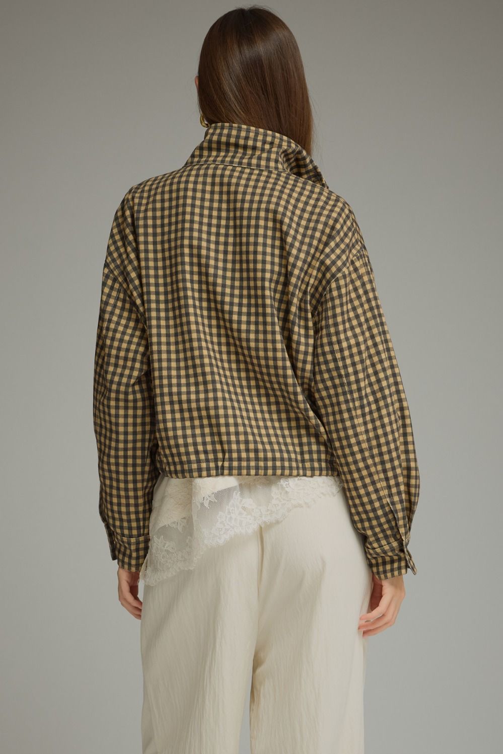 Gingham Full Zip Jacket