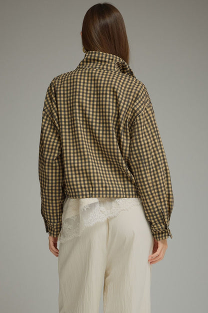 Gingham Full Zip Jacket