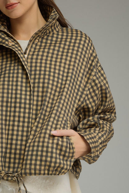 Gingham Full Zip Jacket