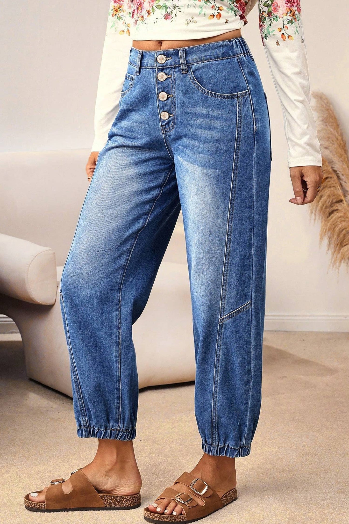Tapered Bottom Jeans