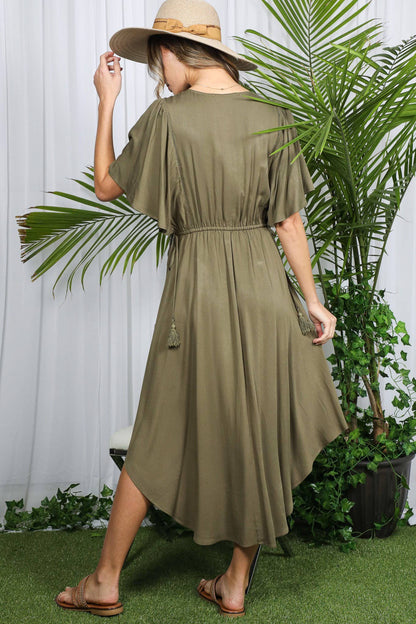 Asymmetrical Midi Dress