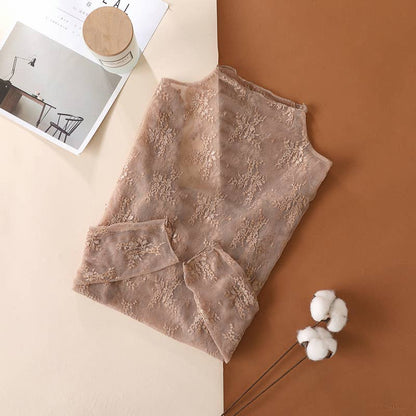 Floral Lace Sheer Mesh Top