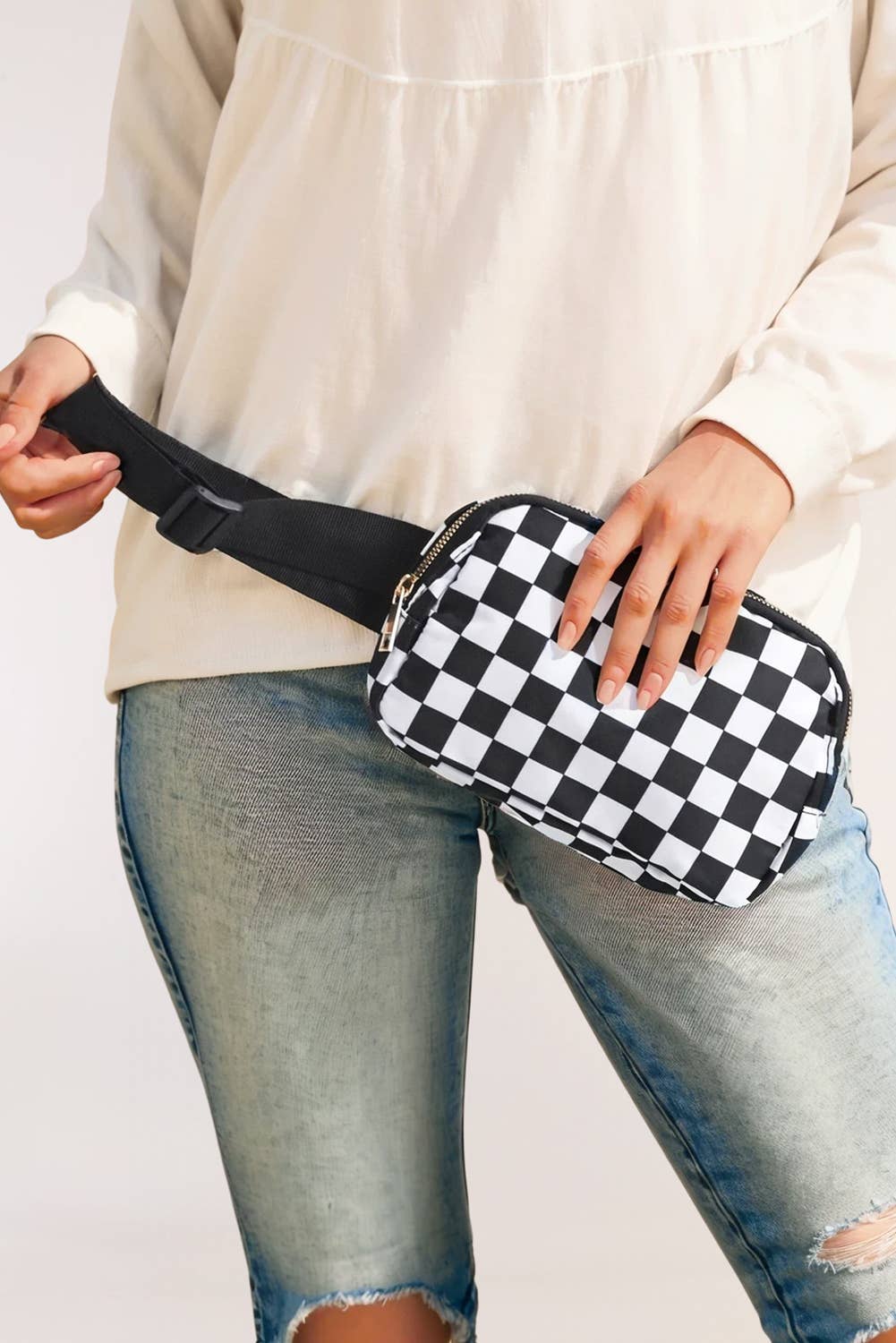 Checkered Crossbody Bag