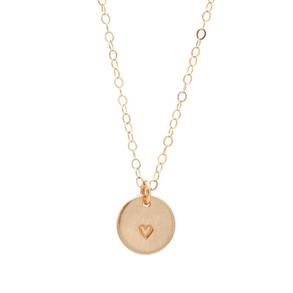 Heart Disc Necklace